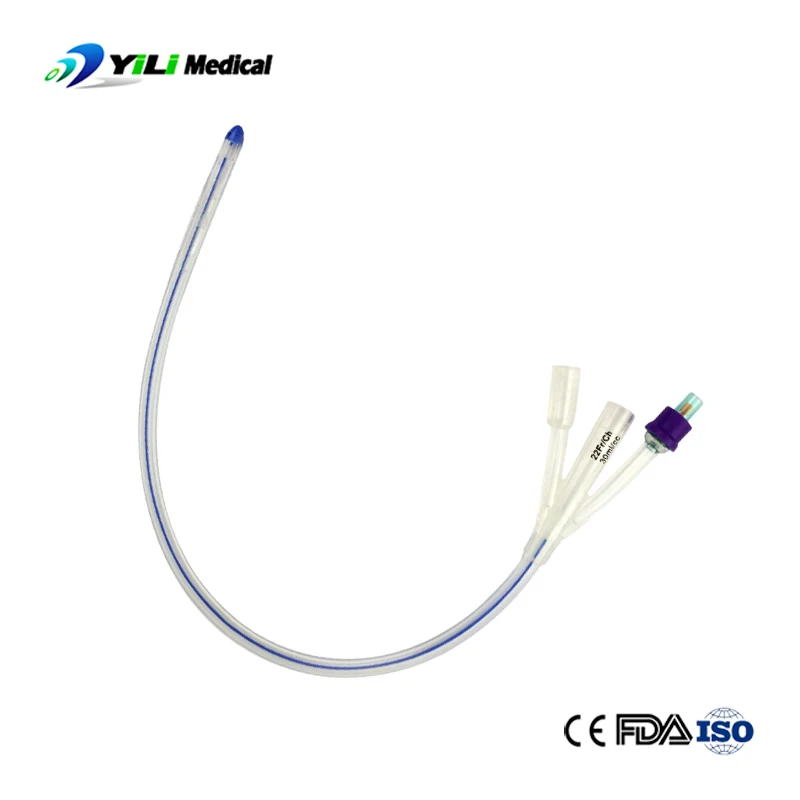 Medical 3 way Silicone Foley Catheter Disposable Urology catheter 5-10ML