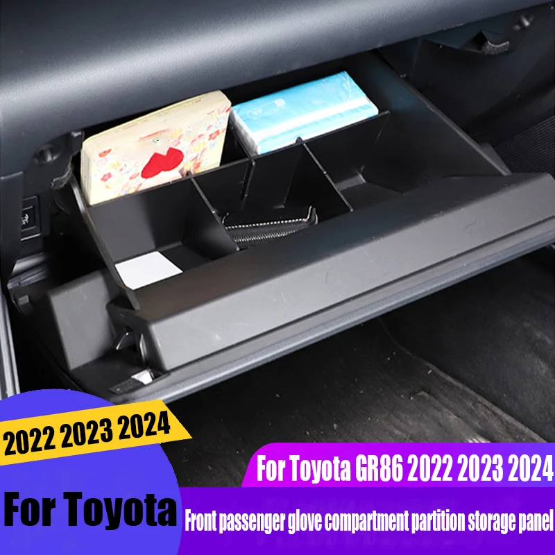 

For Toyota GR86 2022 2023 2024 front passenger glove box partition storage panel car interior decoration supplies