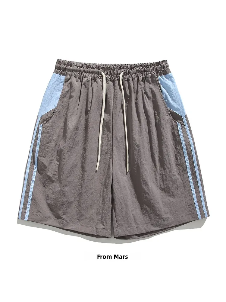 

from Vintage Sport Casual Loose Wide Leg Summer orts Youth Dync Sle Regular Thin Faionable Trendy orts