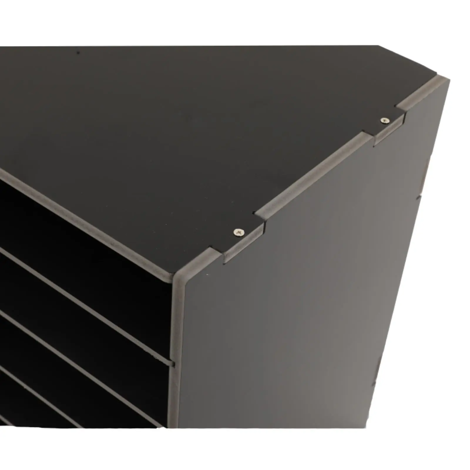 Почтовый ящик для классной комнаты с 24 отделениями, сортировщик почты, органайзер для хранения бумаги, органайзер для почты для домашней библиотеки, офиса, класса (черный, 2 шт.)