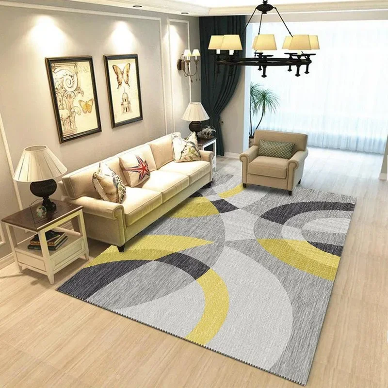 

Modern Geometric Sofa Table Carpet for Living Room Bedroom Decoration Non Slip Outdoor Camping Rug Soft Baby Crawling Floor Mats
