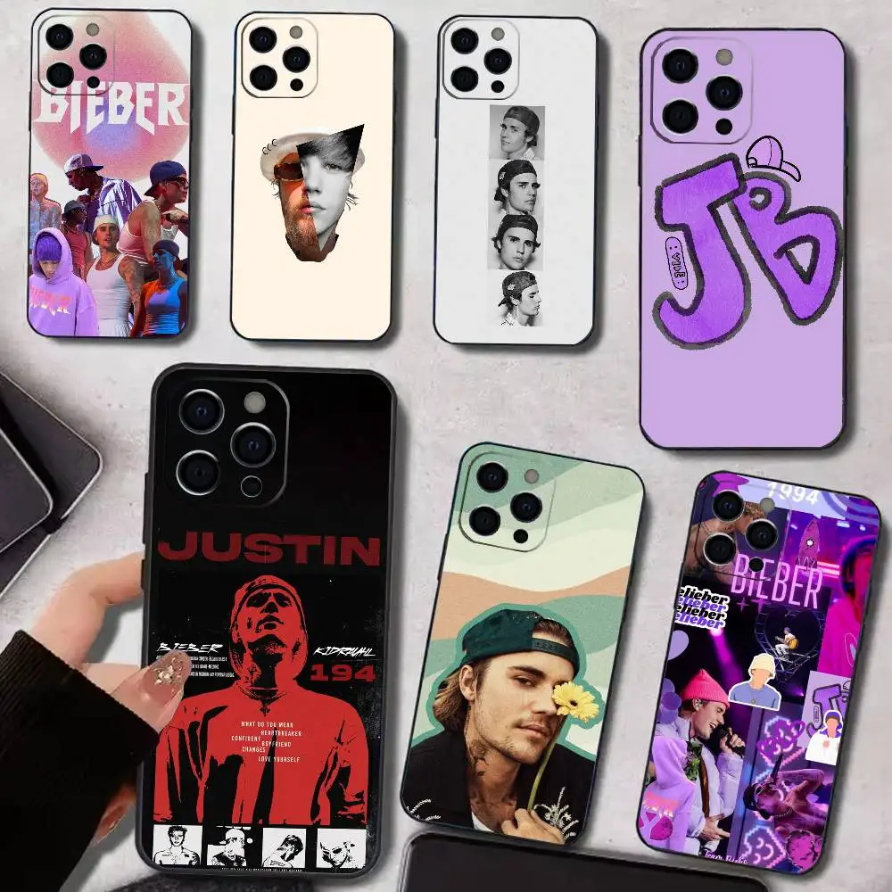 

Singer J-Justin Bieber Phone Case Silicone Soft For IPhone 17 16 15 14 13 12 11 X XR Plus Pro Max Plus