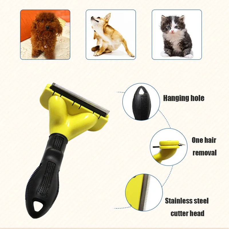 Furmines Pet Hair Remover for Puppy Dog Hairs Brush Cat Grooming Comb Fur Removal Clipper Tools Animal Pets Supplies