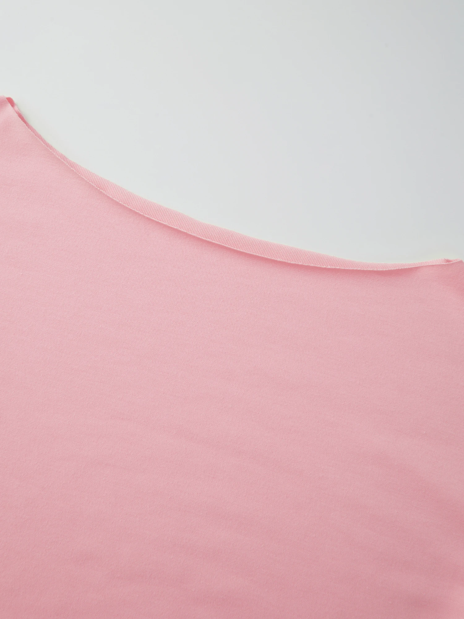 Conjunto de 2 piezas para mujer con hombros descubiertos, manga larga, color sólido, tops y pantalones cortos