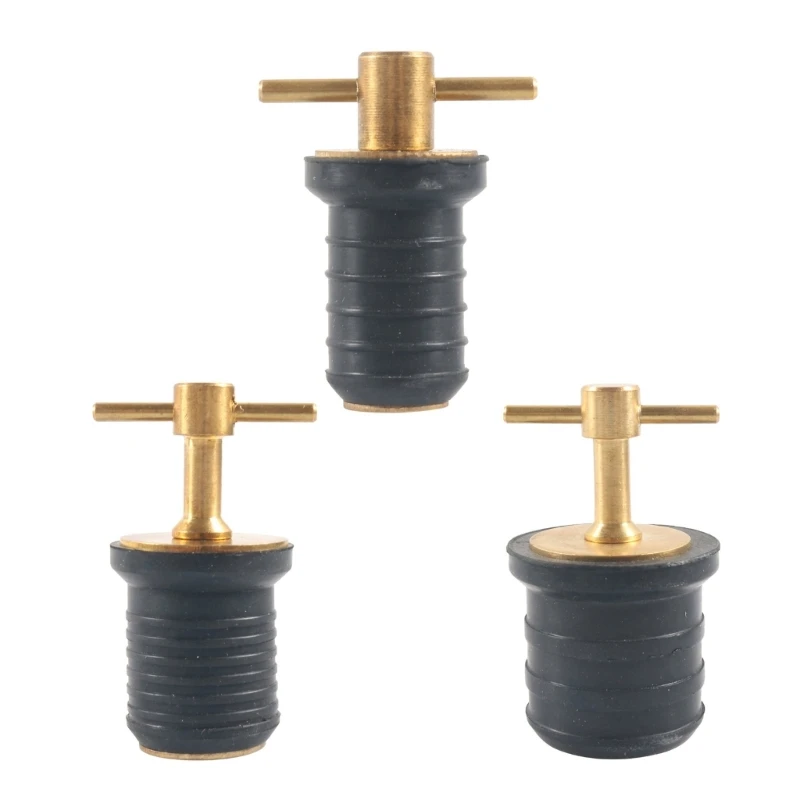 400B Brass And Rubber Deck Drain Plug For Marine Use 3/4 Inch Size Waterproof Seal