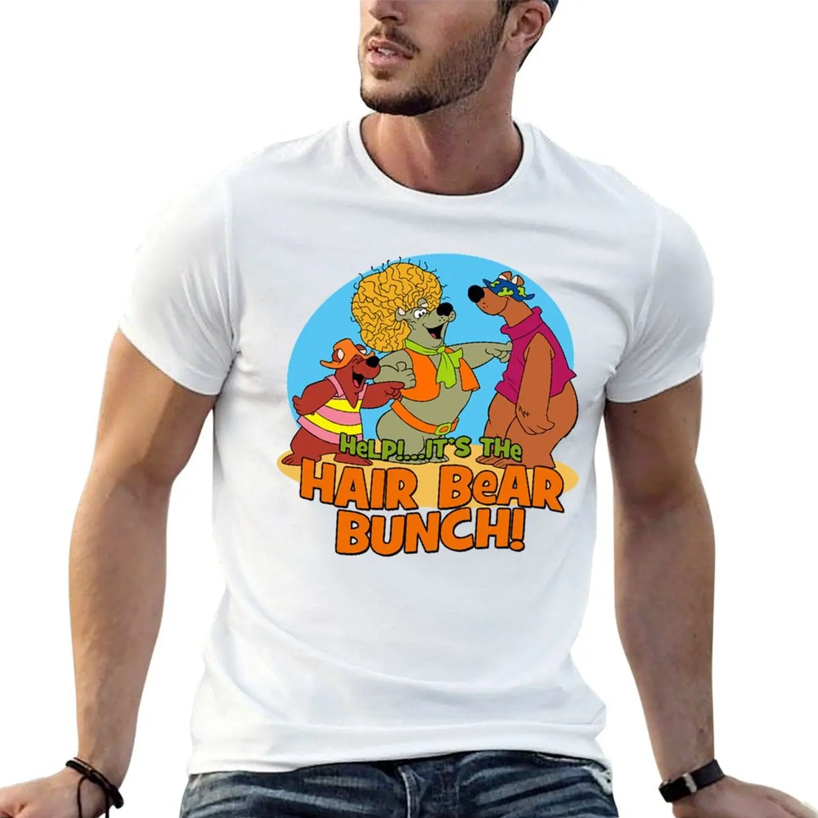 

Hair Bear Bunch With Logo T-Shirt t shirts for man slim fit cotton t shirt man t shirts for man graphic vintage T-shirt