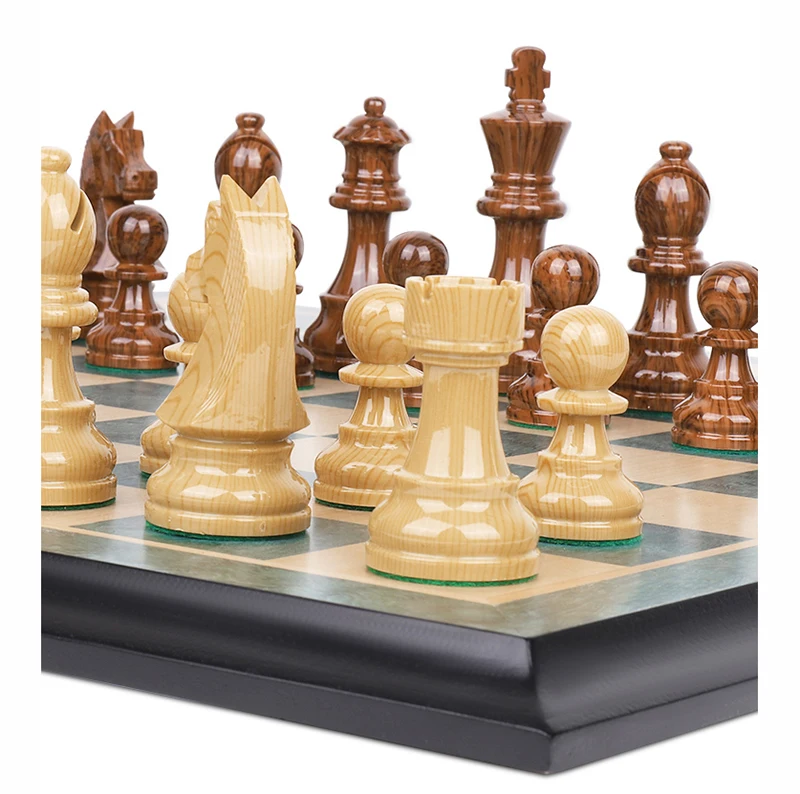 Big chess Set Germanic knight chess polymer resin chess piece king height 96mm solid wood chessboard antislip map 48*48cm