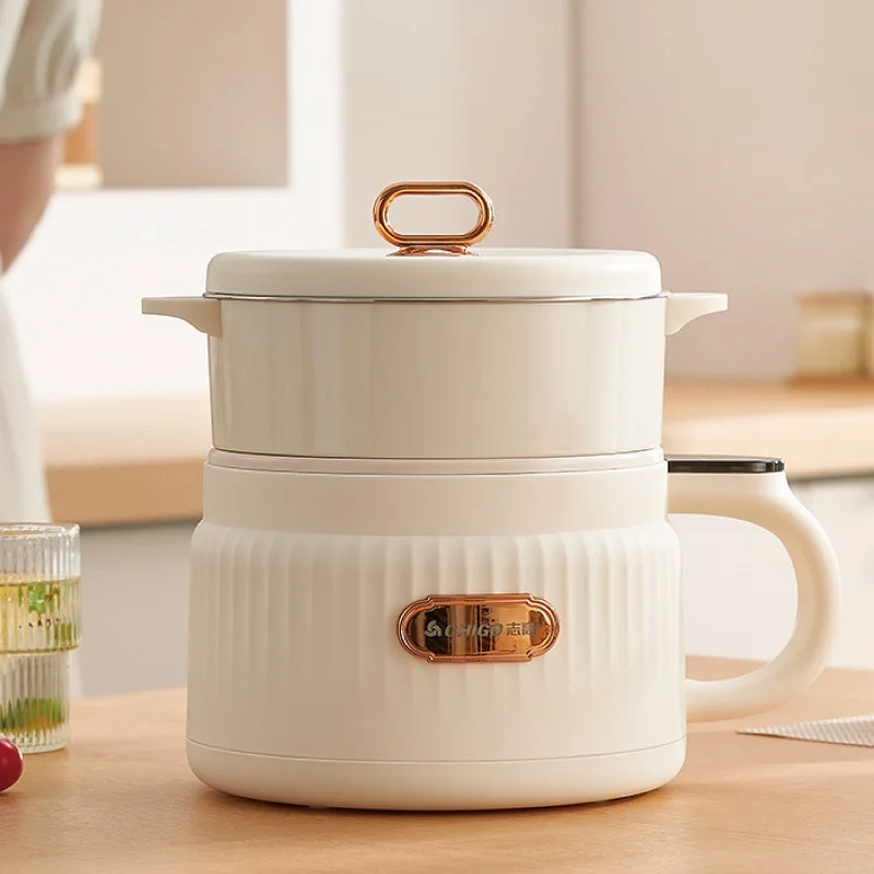 1.2L الذكية وعاء الطبخ الكهربائي المنزل وعاء تسخين كهربائي غير عصا مقلاة 24h حجز جهاز طهي الأرز وعاء متعدد الوظائف 220 فولت