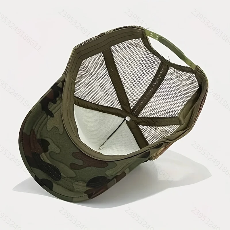 Camouflage Breathable Mesh Truck Driver Hat Unisex Lightweight Durable Outdoor Leisure Sunshade Baseball Cap for Men And Women