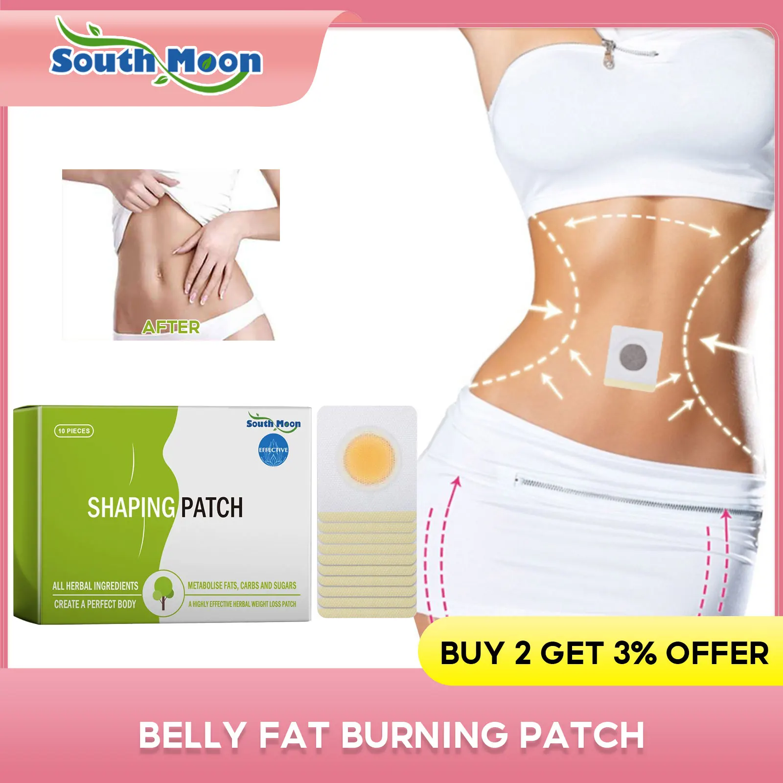 Belly Fat Burning Patch Remove Abdomen Cellulite Thin Waist Tighten Arm Eliminate Edema Improve Stomach Slim Detox Navel Sticker