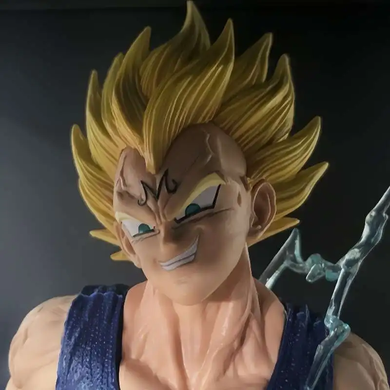 New 33cm Anime Dragon Ball Z Figure Majin Vegeta Pvc Figurine Replaceable Hands Head Action Figures Collection Model Toys Gifts