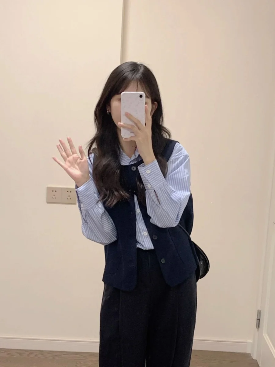 

Faionable универсальный женский летний костюм для поездок на работу, жилет, многослойный круглый Ne Open Ba, модная свободная одежда, аксессуары