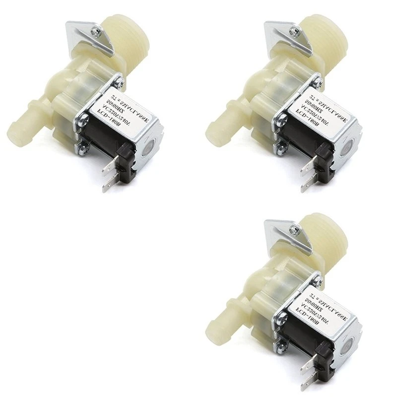 L73A 2025-3X Water Inlet G3/4 12Mm Washing Machine Inlet Solenoid Valve Dishwasher Normally Closed Inlet Valve AC220V