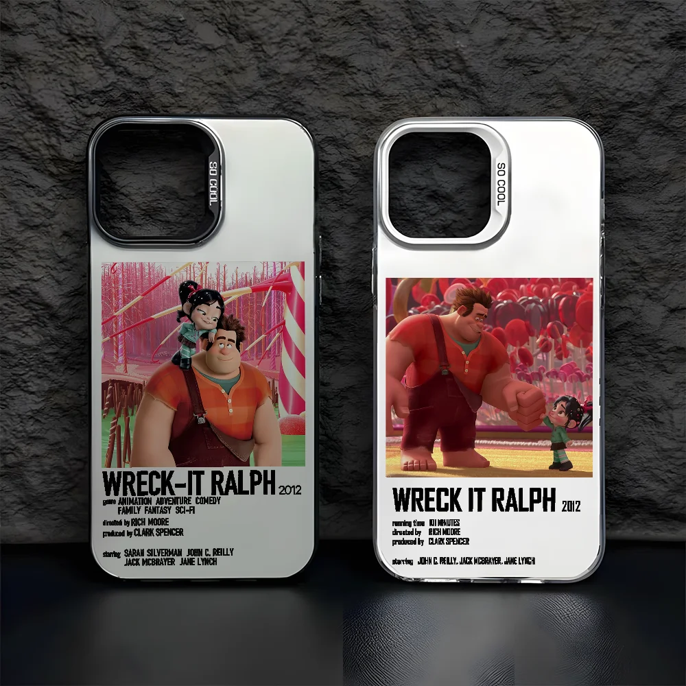 

Wreck-It Ralph 2 Movies Phone Case For IPhone 16 15 14 13 12 11 Pro Max Black Matte Multicolor Laser Metallic Aurora Funda