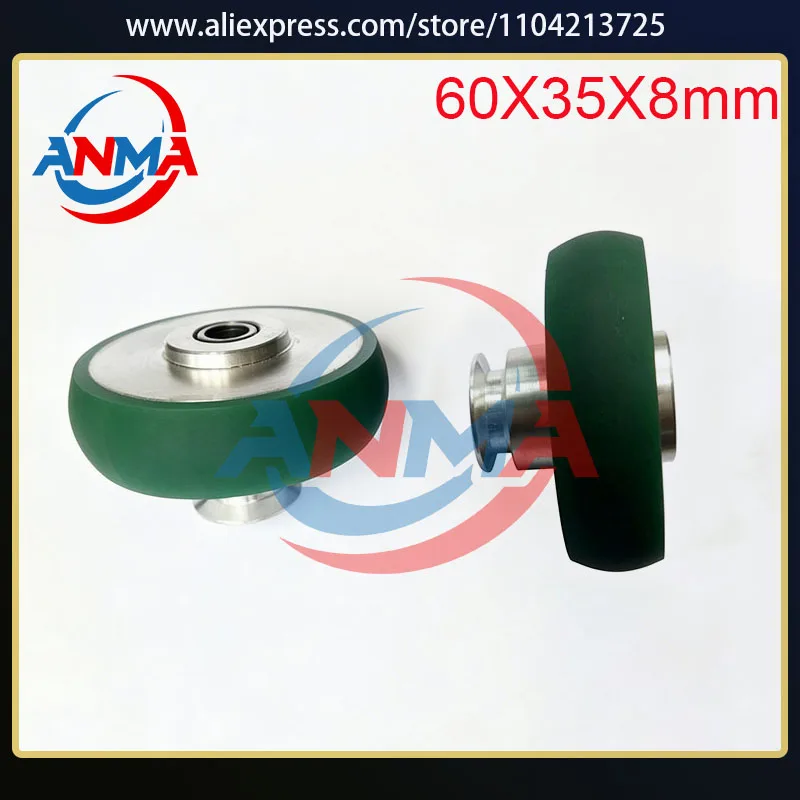 2Pieces Feeder Rubber Wheel 60X35X8mm For KBA Rapida 142 145 Offset Printing Machine Parts