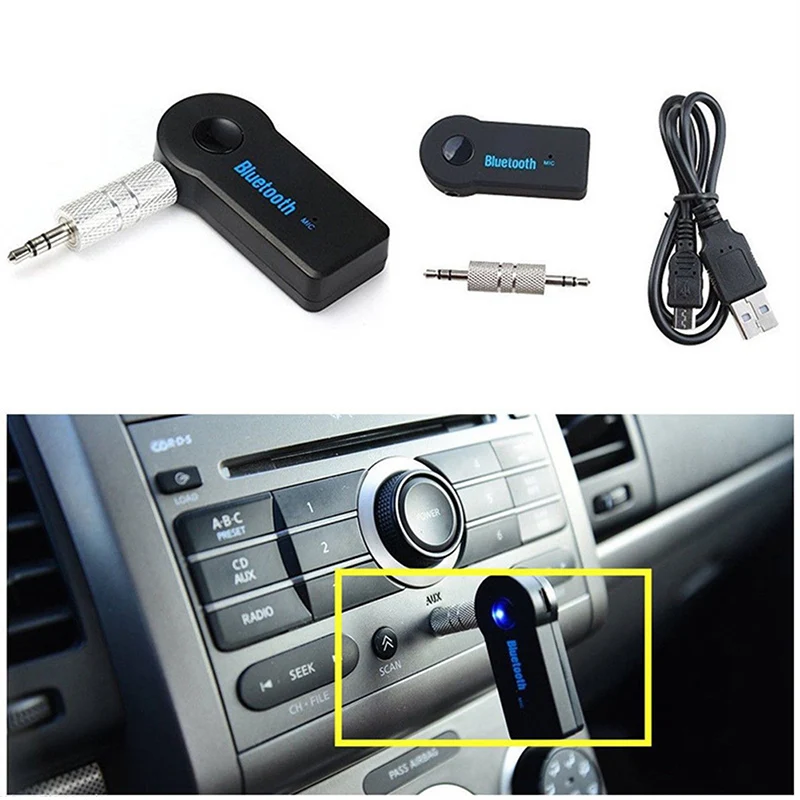 Wireless Bluetooth 5.0 Receiver Transmitter USB Adapter Audio Receiver 3.5mm Jack For Car Music Audio Aux Headphone Reciever