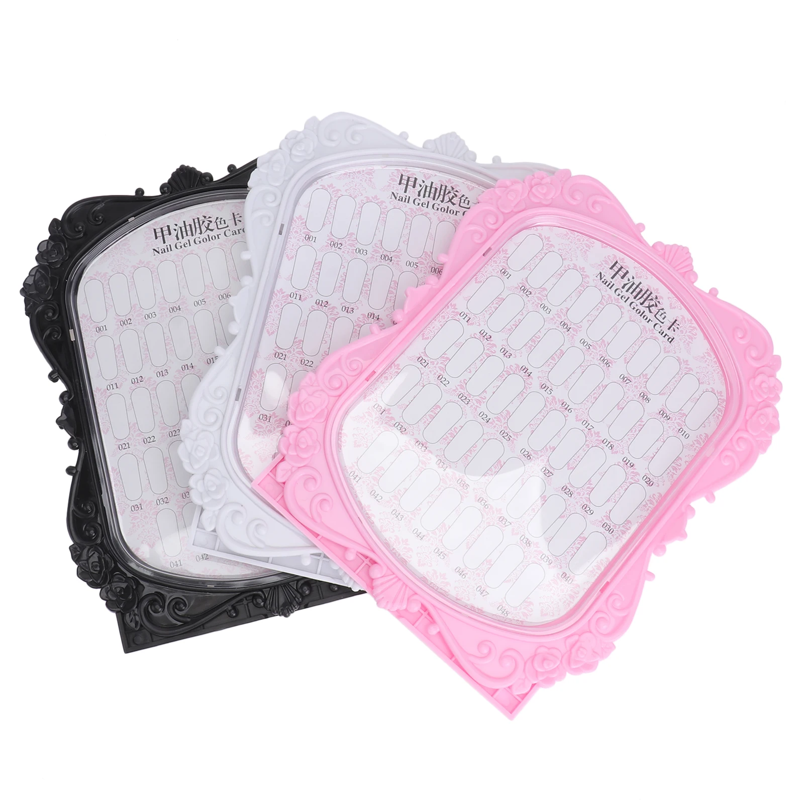 3pcs Gel Cards Nail Board Lightweight European Manicure Display Board Fake Case Manicure Display Book Nail Art Tool