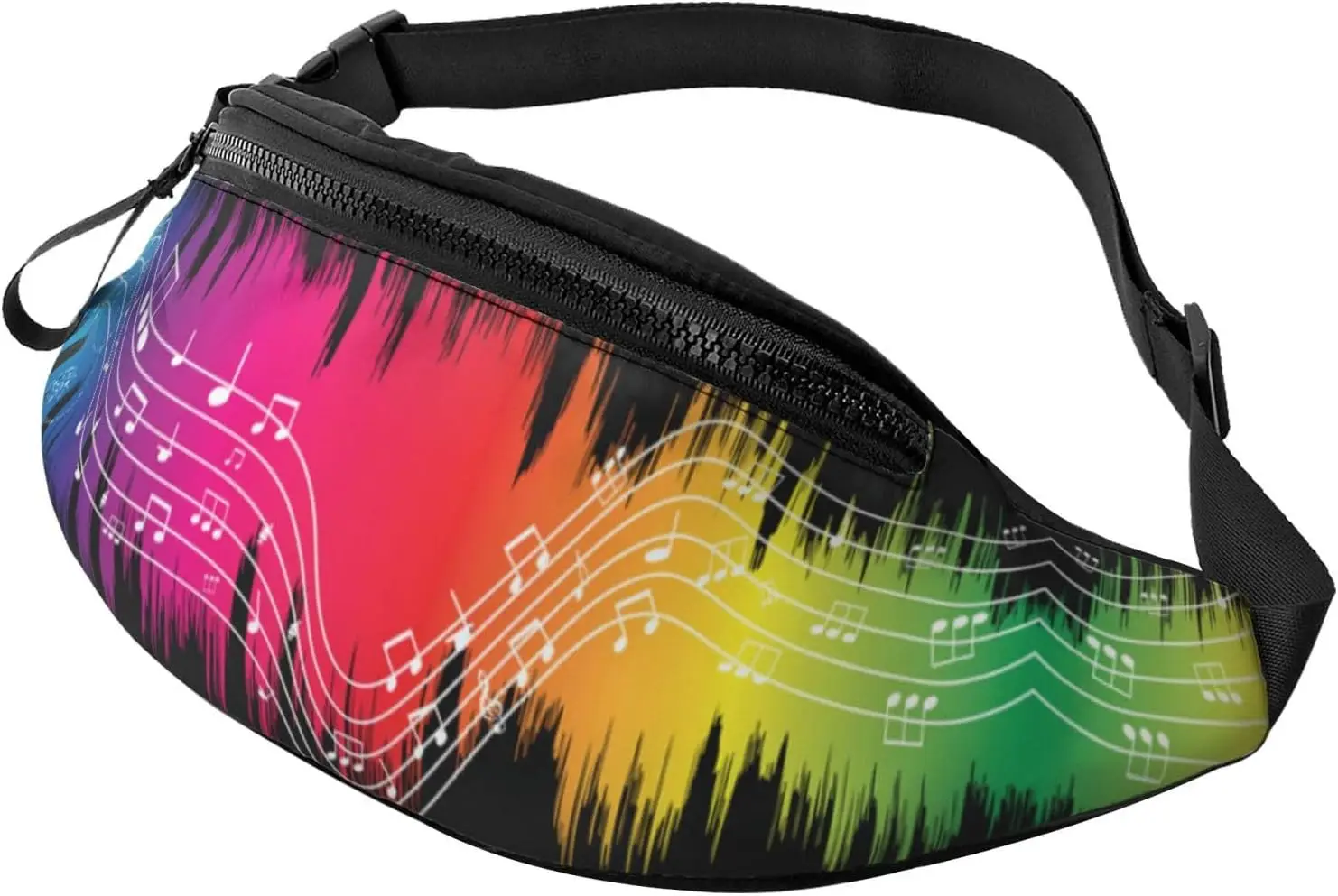 Fashion Music Notes Fanny Pack For Women Men Crossbody Bag Belt Bag with Adjustable Strap for Running Hiking Cycling
