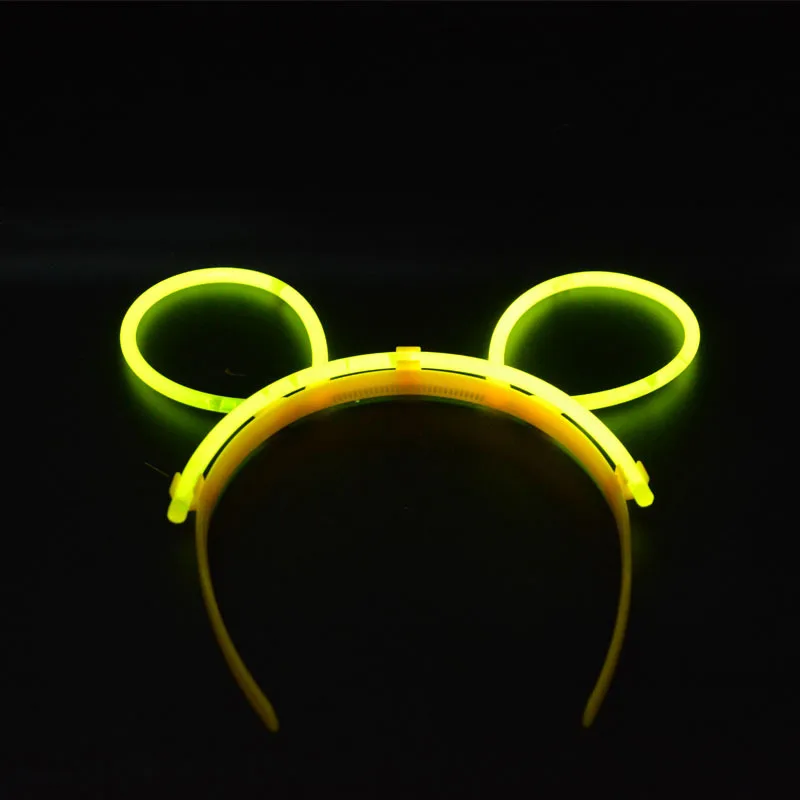 Children Adult Glow Sticks Bunny Ear Headband Luminous Headwear For Women Girls Birthday  Party      Wedding Festival Halloween