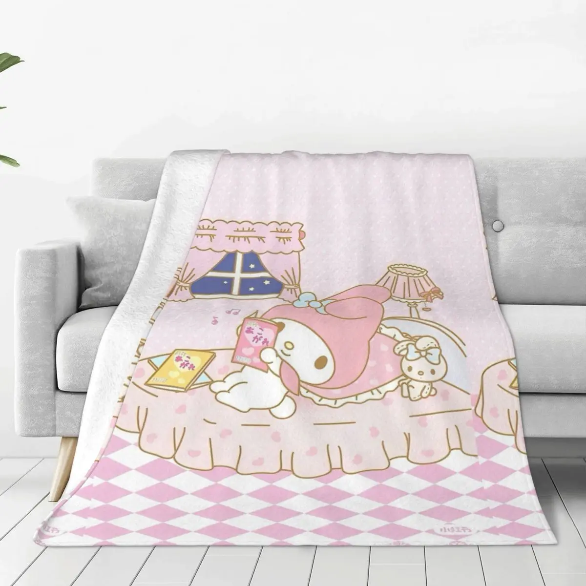 

Фланелевые одеяла My Melody, мягкое прочное одеяло для гостиной, путешествия, офиса, новинка, покрывало, чехол для дивана-кровати