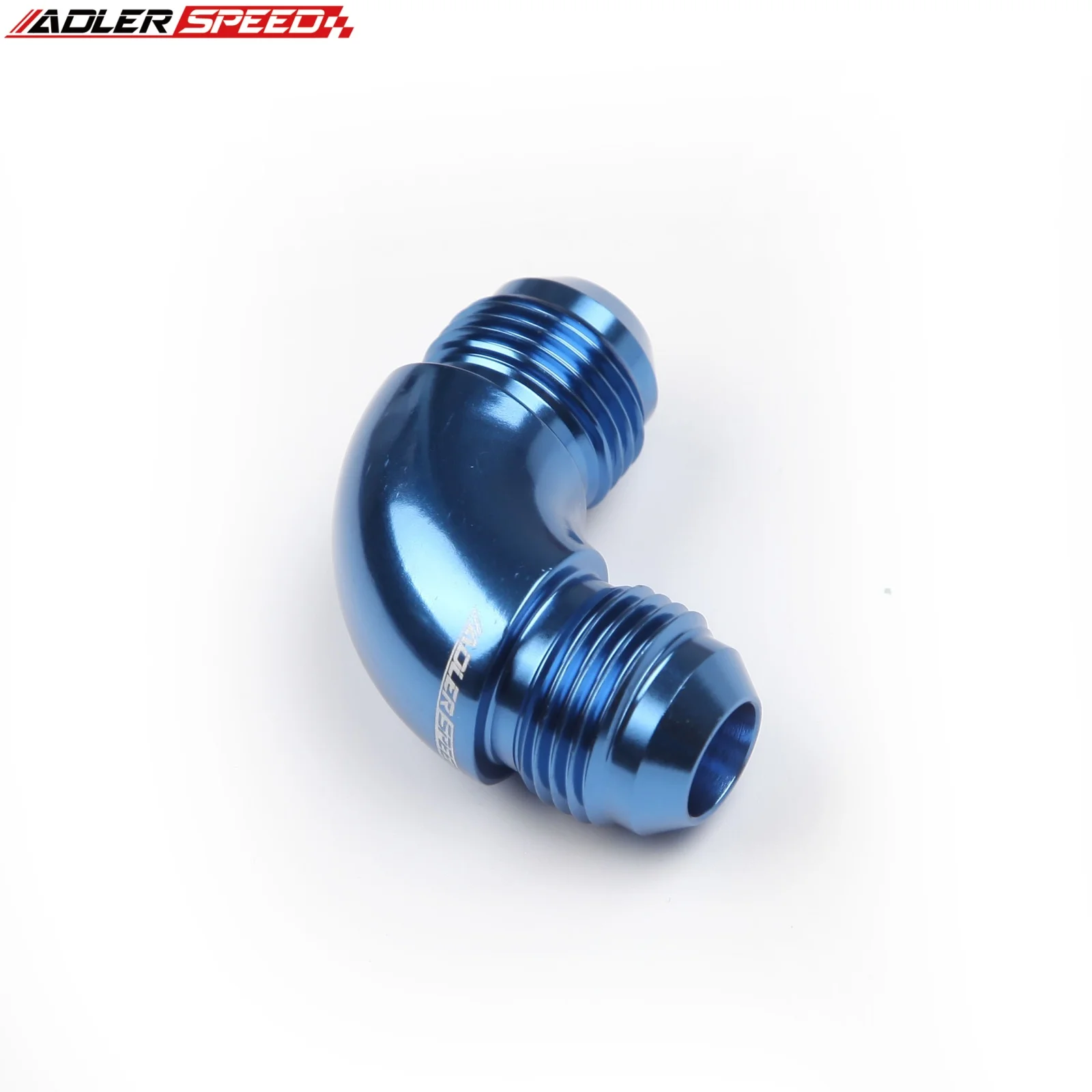 2 قطعة ألومنيوم -8AN ذكر إلى AN8 ذكر 45 درجة / 90 درجة محول تركيب التدفق الكامل أزرق