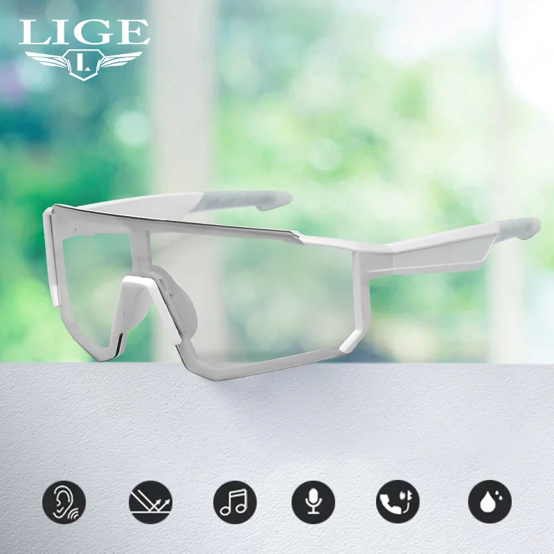 New Cycling Glasses Men Smart Glasses Bluetooth Headphones Music Play Outdoor Sports UV400 Polarized Sun glasses for Android iOS