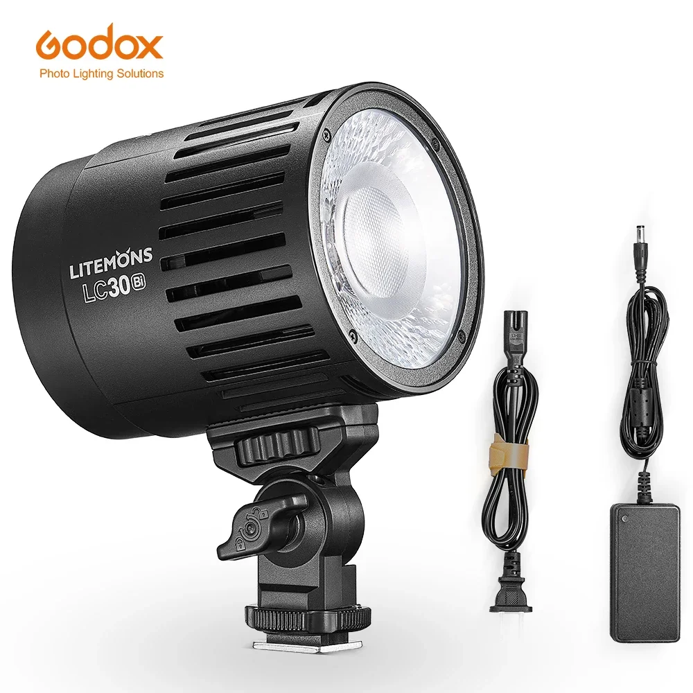 

Godox LC30D LC30Bi 3200K-6500K CRI/TLCI Litemons Flexible Handheld Lamp Tabletop LED Light Photography Live streaming