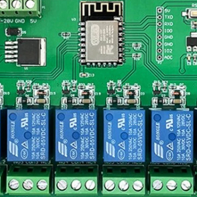 ESP8266 واي فاي 8 قناة التتابع وحدة ، ESP-12F مجلس التنمية ، امدادات الطاقة ، 5 فولت ، 7-28 فولت ، وحدة واي فاي اللاسلكية ، 3X