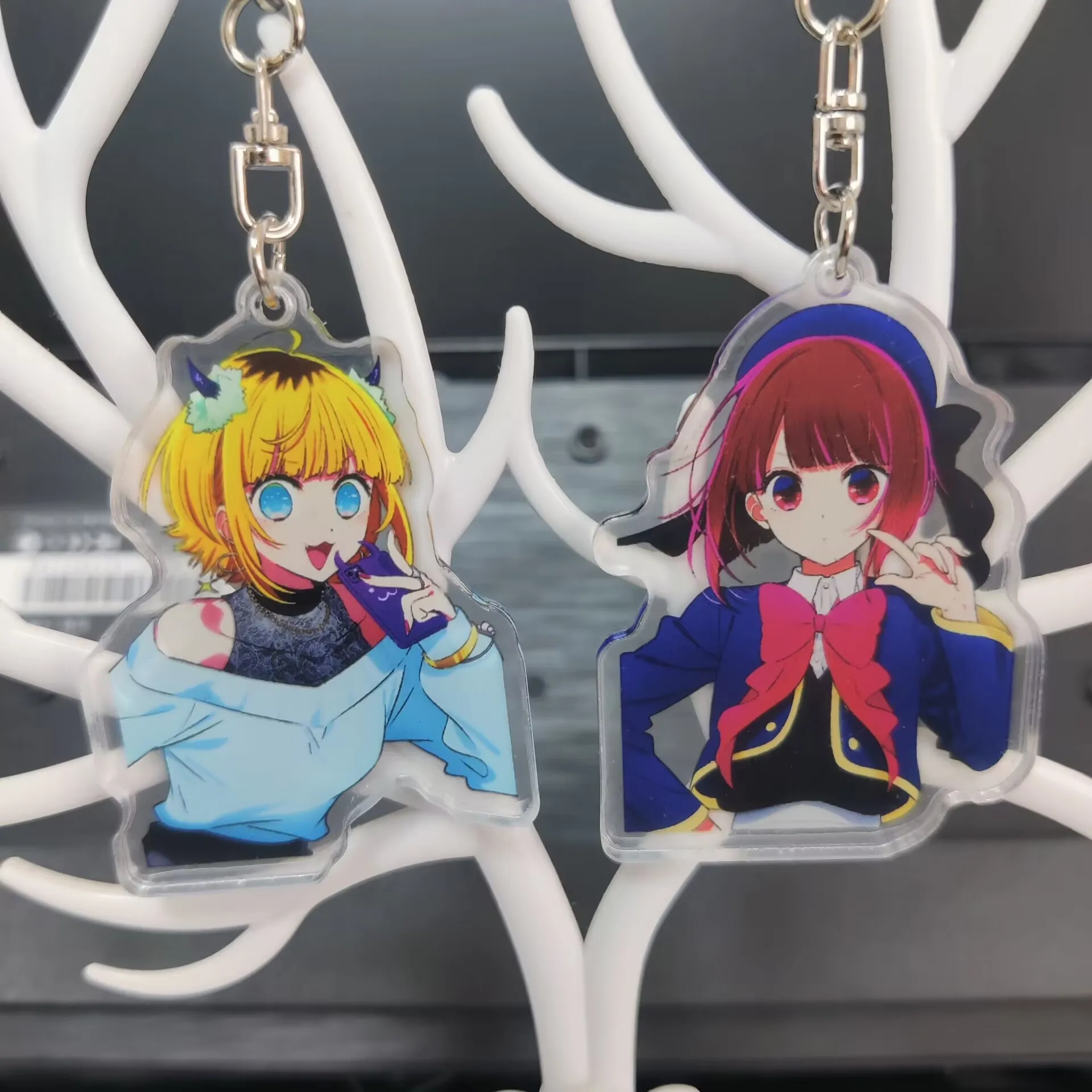 Hot Anime OSHI NO KO Figures Hoshino Akuamarin Arima Kana Kurokawa Akane Cosplay Acrylic Key Chains Pendant Decor Toy Fans Gift