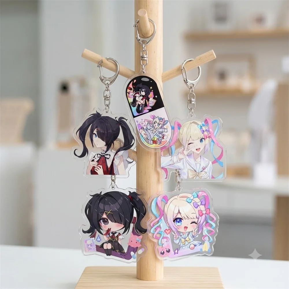 6CM Anime Needy Glrl Overdose Acrylic Keychain Stand Model Ornament Accessories Goods Christmas Gifts