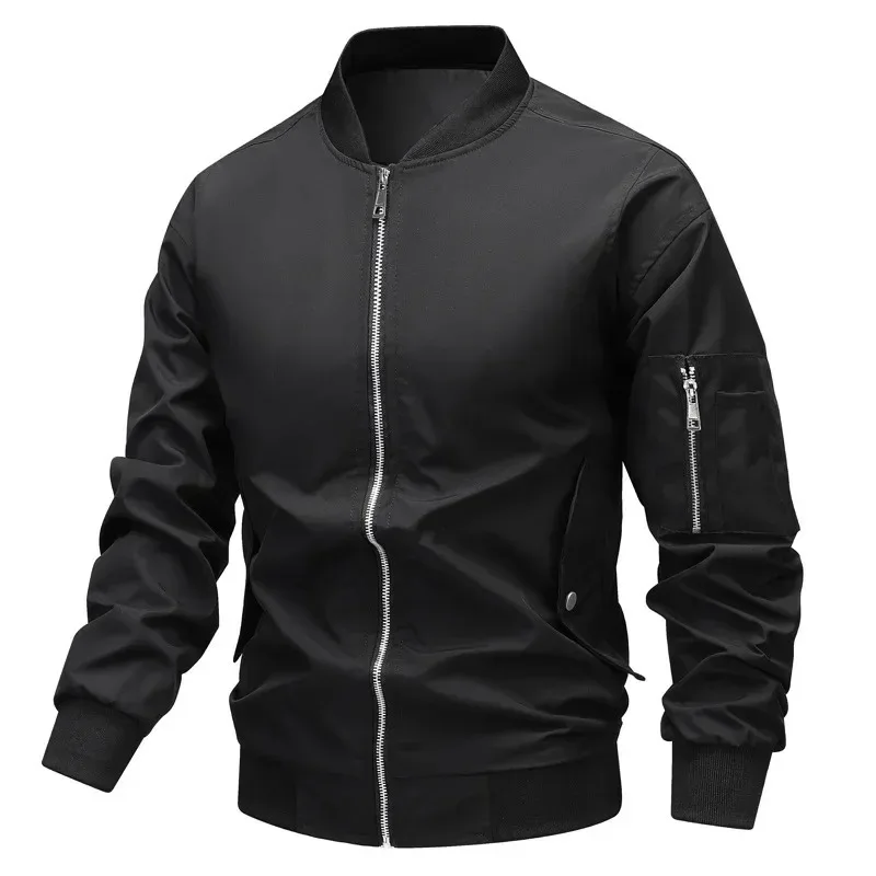 

Men's Bomber Jacket Casual Lightweight Jacket for Men Sports Windbreaker Zip Up Coat with Pocket Clothing Spring Autumn Fur Coat