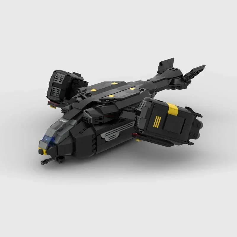 for democracy Sci-fi invasion Co-op shooter game pelican shuttle brick game fans moc blocks transporter gunship spaceship bricks