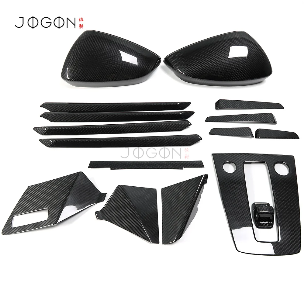 

16 PCS For Audi A3 S3 RS3 8Y 2020 2021 2022 2023 2024 Real Carbon Fiber Dashboard Gear Shift Panel Trim Interior Kits