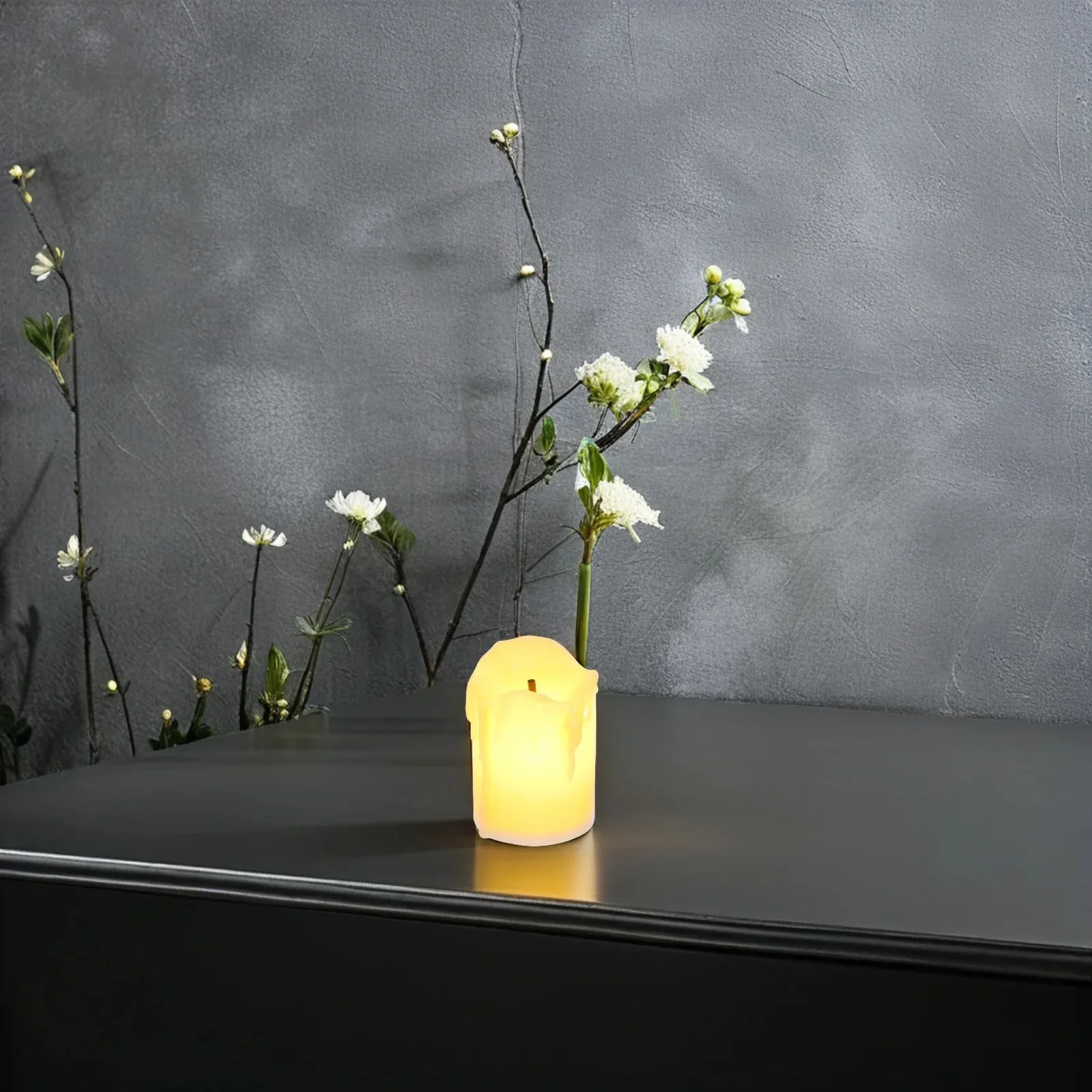 5pcs Led Flickering Lights Flameless Tealight Lamp For Party Decorations Home Bar Cafe Night Light Candlestick Decoration