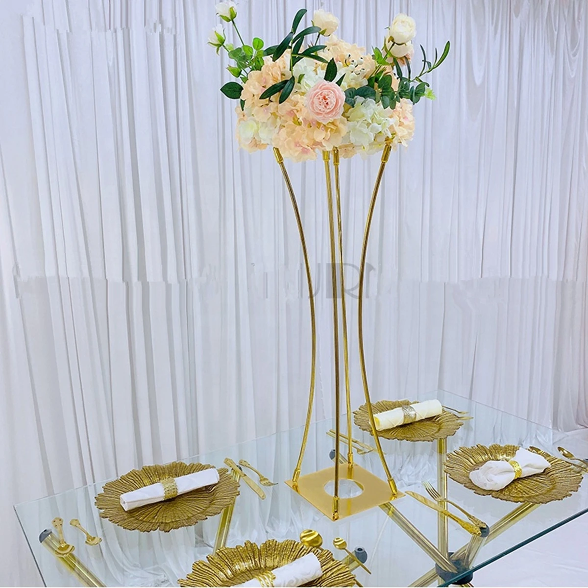 Best selling new style wedding decoration centerpieces table center piece gold metal flower stand for event used 378