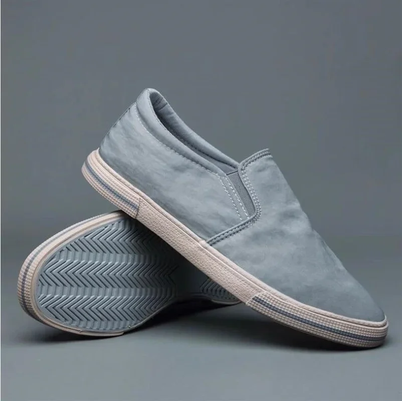 

2024, весенне-осенняя новая дизайнерская парусиновая обувь для мужчин, модная повседневная мужская вулканизированная обувь одного цвета, Zapatos De Hombre