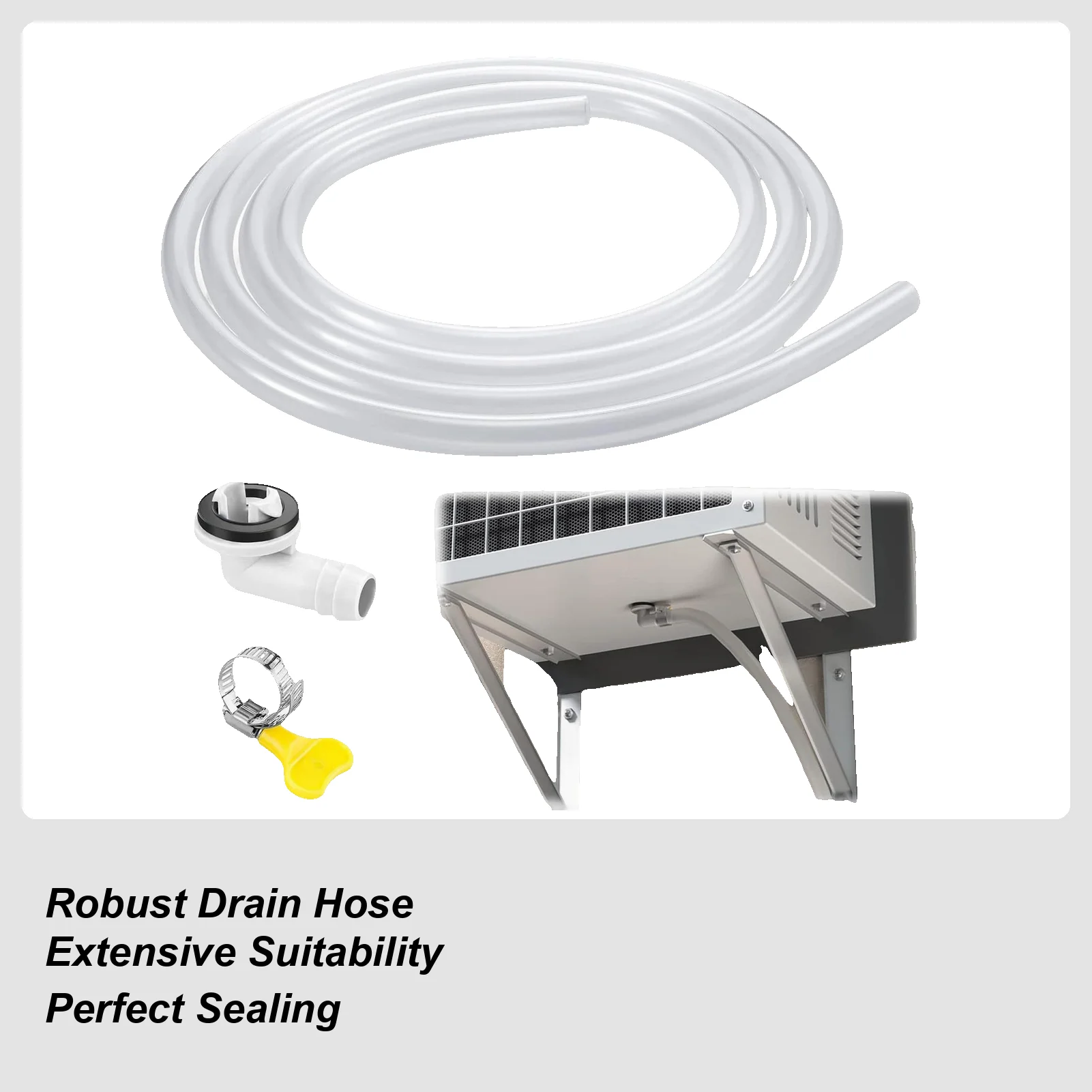 

Air Conditioner Drain Hose Peristaltic Tube Flexible Connector AC Drain Kits Condensate Water Tubes Joint Portable