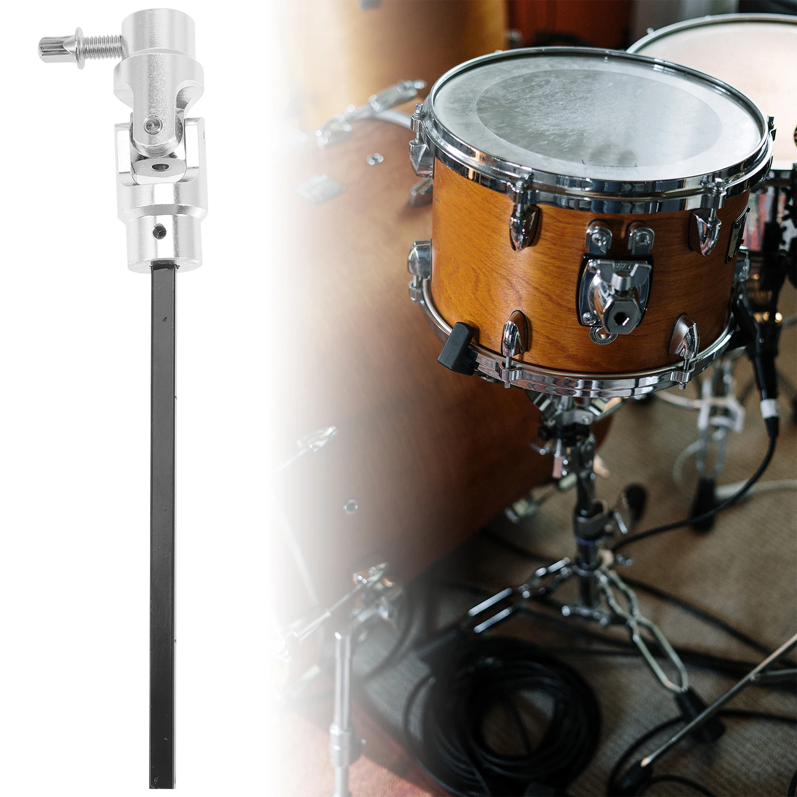 

Drum Kit Pedal Link Bar Heavy Duty Metal Connecting Rod for Double Bass Pedal Reliable and Sturdy Drum Set Accessory