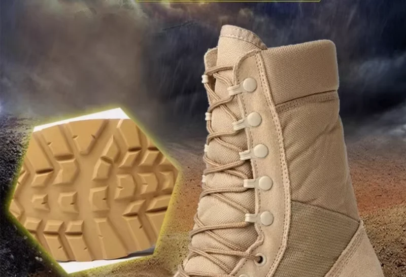 Stivali da combattimento da uomo e da donna Stivali da deserto alti in vera pelle realizzati in vera pelle