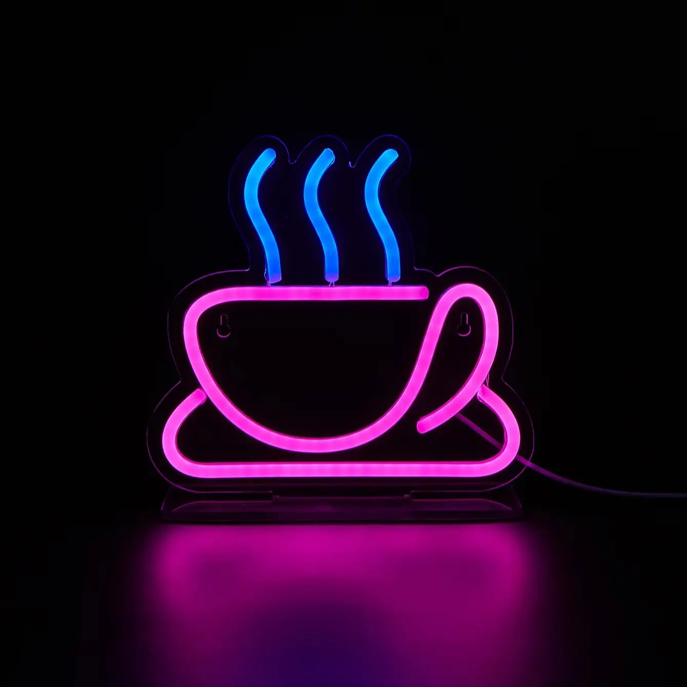 Chi-buy LED Neon Desktop Coffee Cup USB Powered Neon Signs Decor Lamp Signs Birthday Gift Wall Art For Bedroom Room Bar Shop view 3