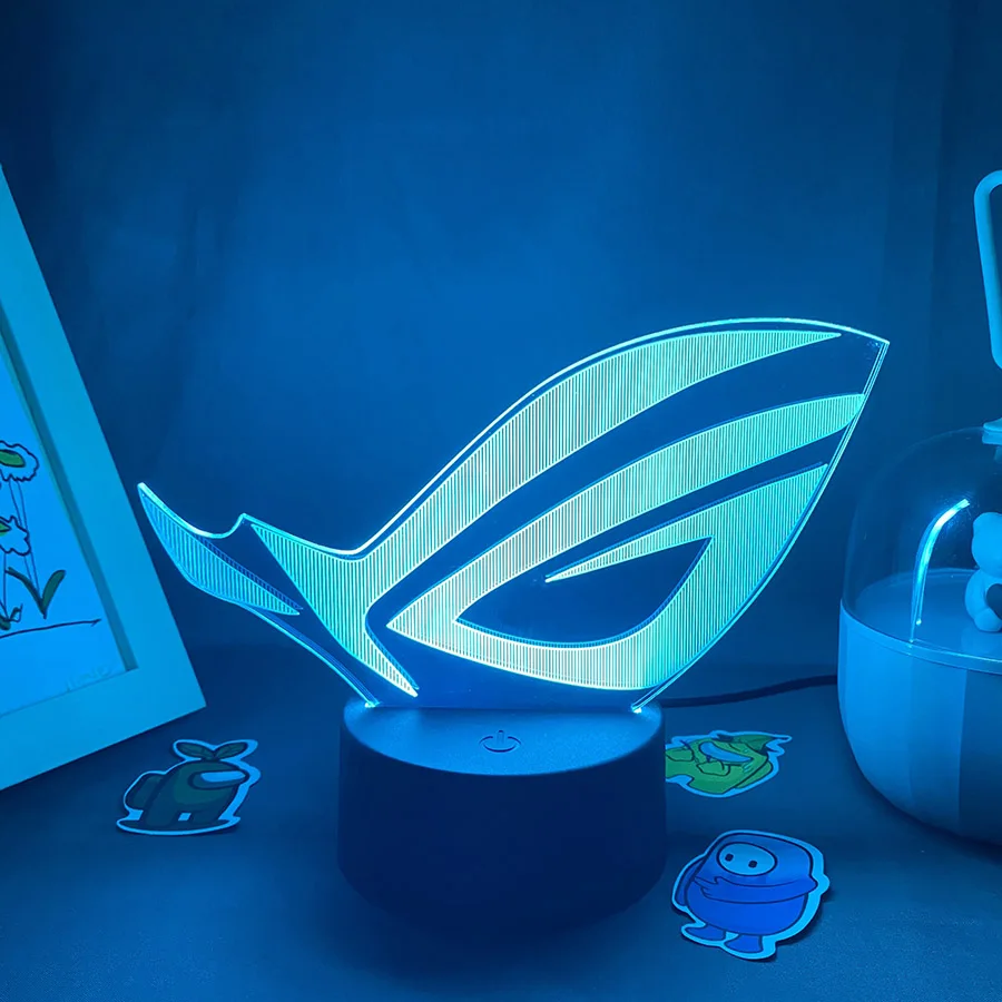 ROG Player Nation Game LOGO 3D Led Night Light Birthday Cool Gift For Friend Gaming Room Table Colorful Mark Decor ROG Lava Lamp