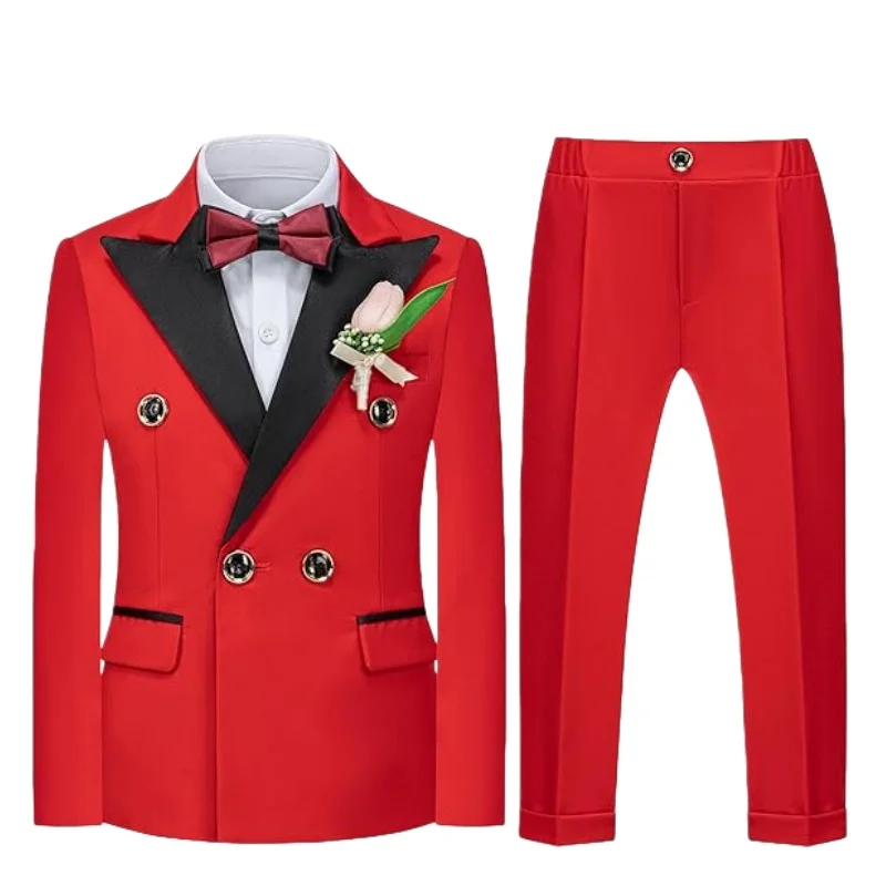 

Boys Birthday Suits 3 Piece Formal Kids Tuxedo Suits for Boys Slim Fit Casual Ring Bearer Outfit with Jacket Pants Bowtie
