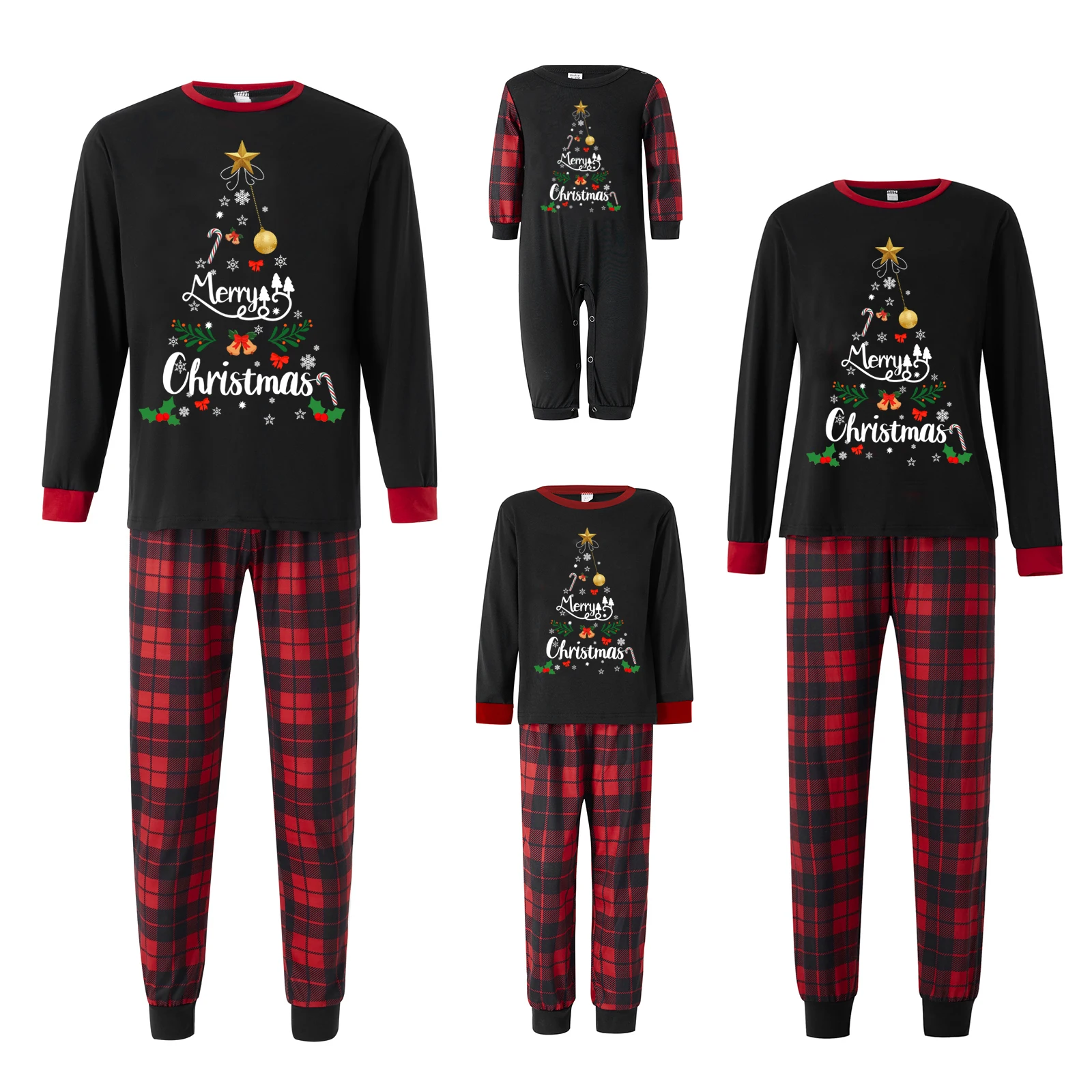 

Family Matching Christmas Pajamas Letter & Snowflake Print Father Mother Kids Family Xmas Sleepwear Pyjamas Clothes Sets