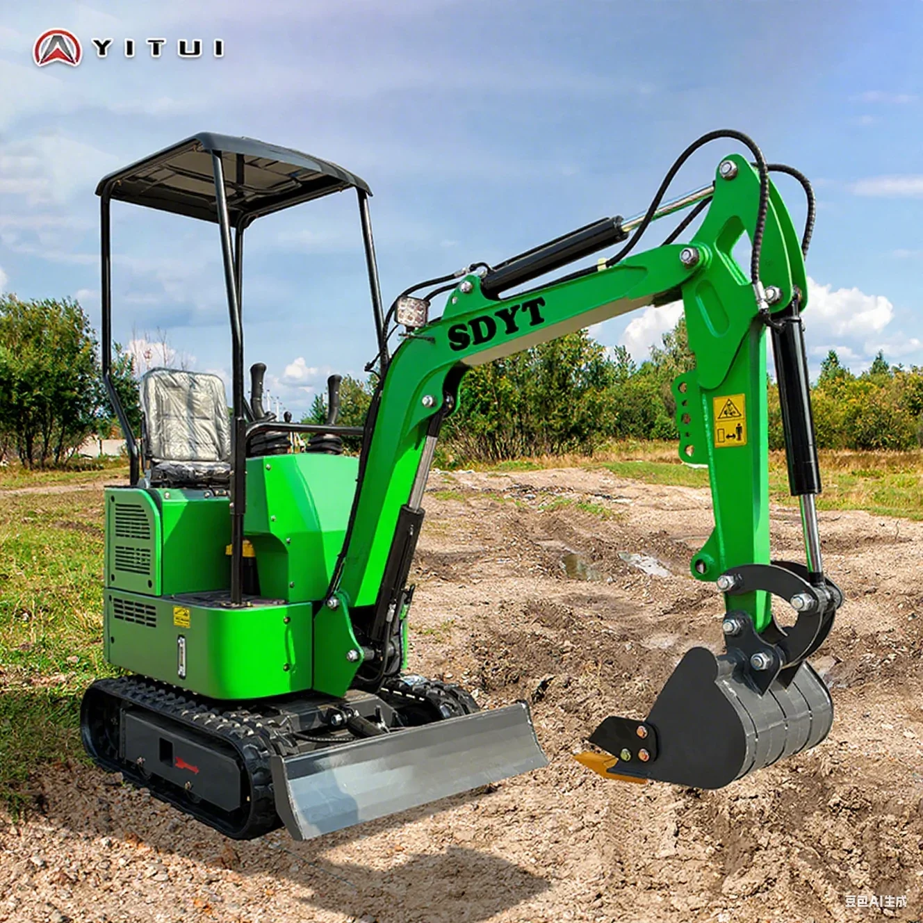 تخصيص 1.5 طن حفارة صغيرة الديزل حفارة صغيرة حفار زاحف مع المرفقات قواطع المنتزع للمزرعة Epa معتمد