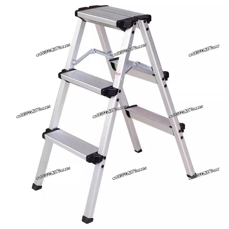 

Ladder Folding Thickened Ladder Household Herringbone Aluminum Alloy Stool Stairs Indoor Multi-function Three Steps Lightweight