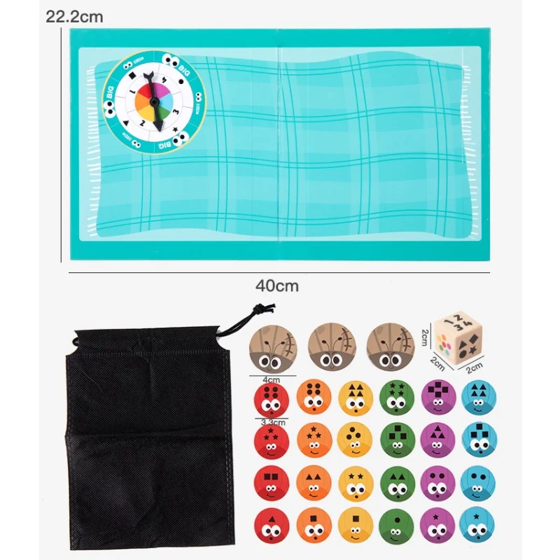 Zabawki edukacyjne dla dzieci Gry planszowe Insect Master Dopasowywanie kolorów Zabawka interaktywna dla rodziców i dzieci Mindfulness Shape Number Exercise