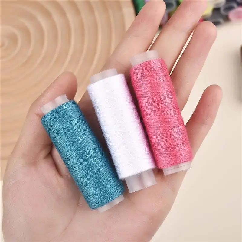 130meter Polyster Hand Sewing Thread 402 High Tenacity Machine Embroidery Sewing Threads Craft Patch Sewing Supplies 26 Colors