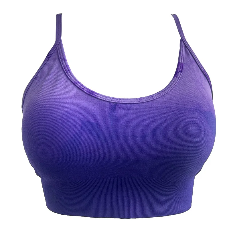 Sujetador deportivo para mujer, ropa interior con estera para el pecho, estilo Fitness, Yoga