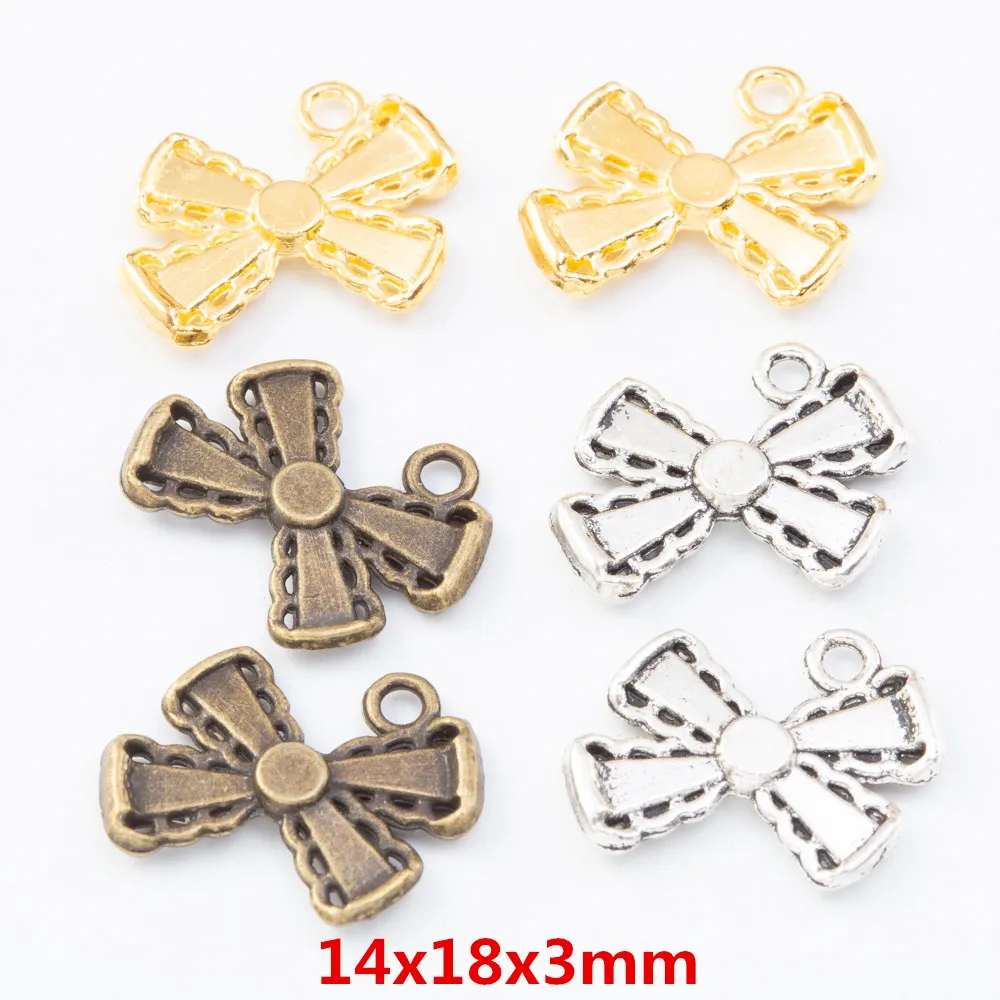 

45pieces (Tie tie) vintage zinc alloy charm metal pendant DIY jewelry discovery making accessories2781
