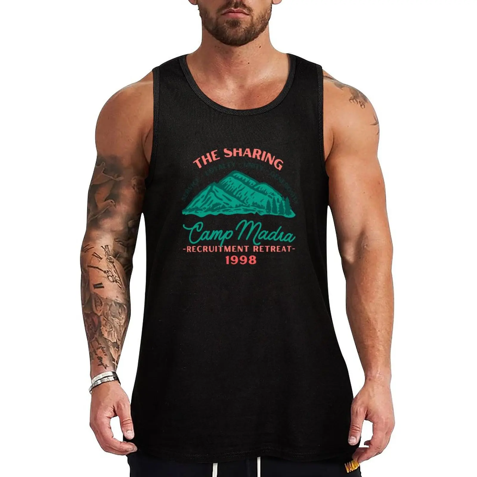 Camiseta sin mangas Camp Madra 1998, ropa de playa, camiseta informal holgada sin mangas